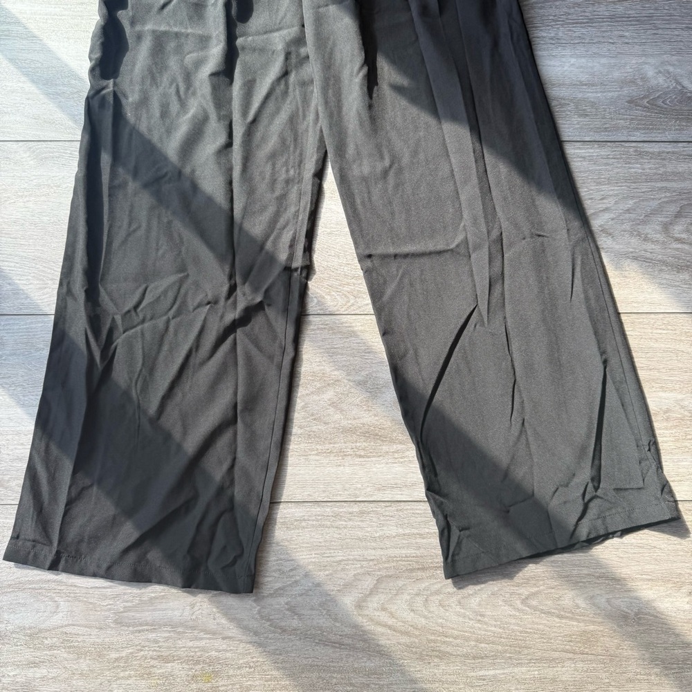 NWT MAKEMECHIC High Waist Pleated Front Stretch Wide Leg Pants - Picture 4 of 12